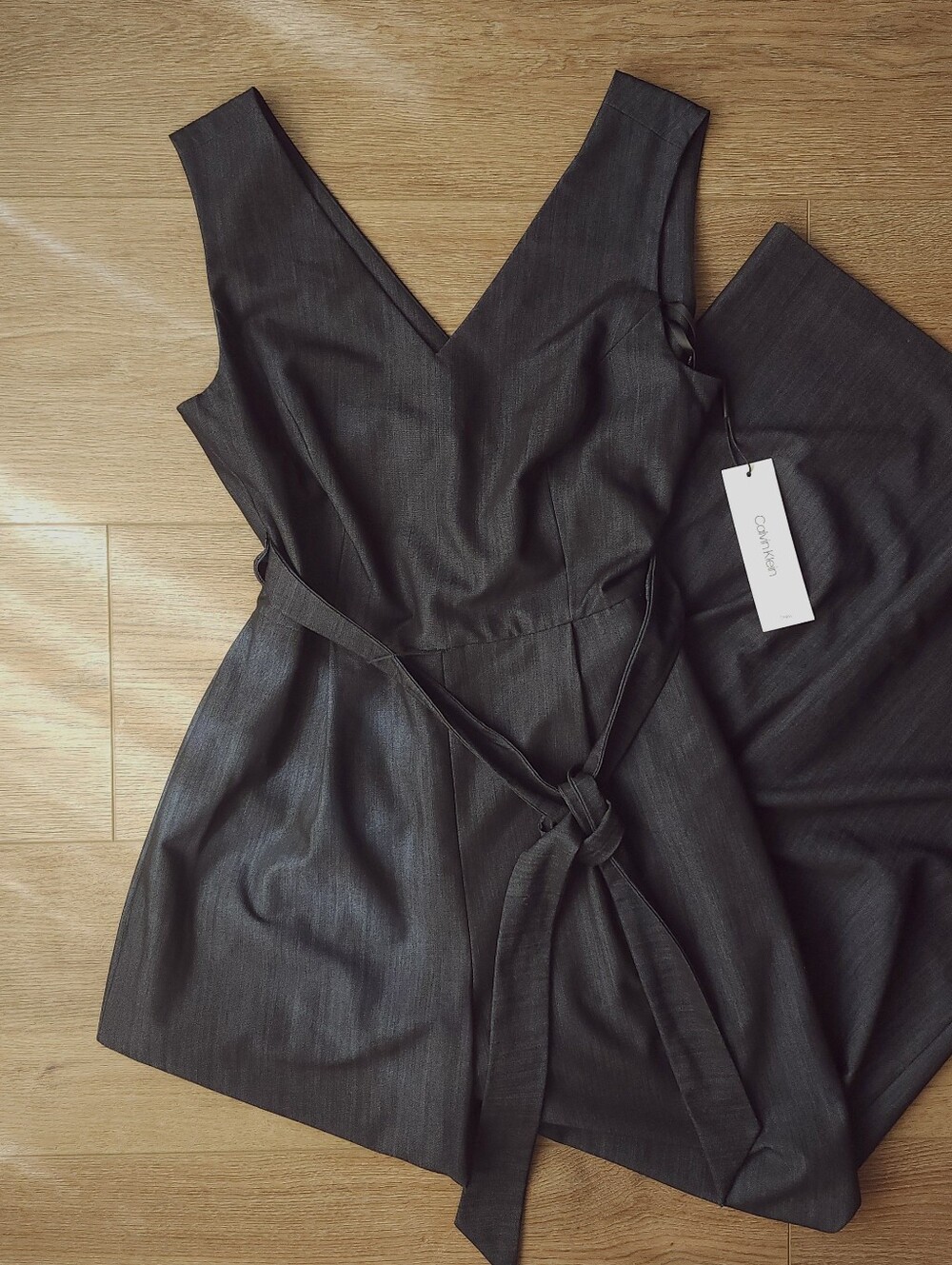 Calvin Klein Sleeveless V-Neck Jumpsuit in Navy NWT